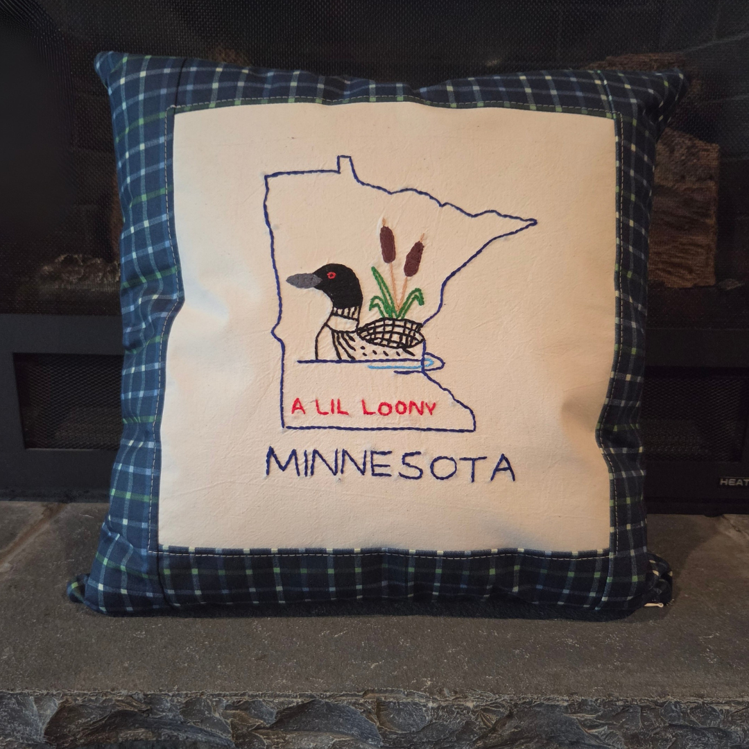 The Blue & Green Plaid Throw Pillow